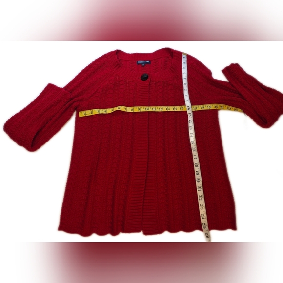 Jones New York Vibrant Red Knit 100 % Cotton Sweater. XL Womens - Picture 4 of 11